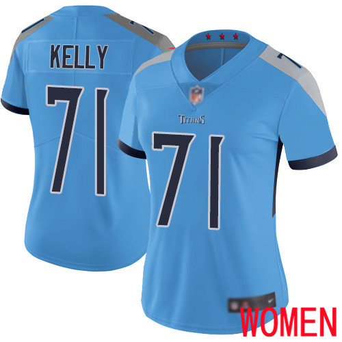 Tennessee Titans Limited Light Blue Women Dennis Kelly Alternate Jersey NFL Football #71 Vapor Untouchable->women nfl jersey->Women Jersey